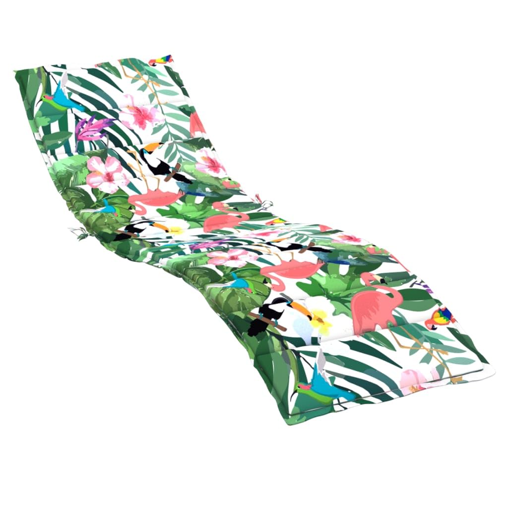 vidaXL Coussin de Chaise Longue Matelas de Bain de Soleil Anti-Glissement Tissu Oxford Multicolore