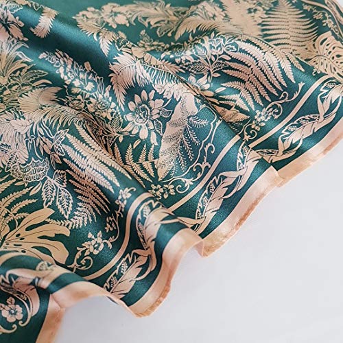 100% Mulberry Silk Scarfs for Women-Lightweight Square Satin Head Scarf-Small Silk Hair Scarf for Sleeping 21"x21"3