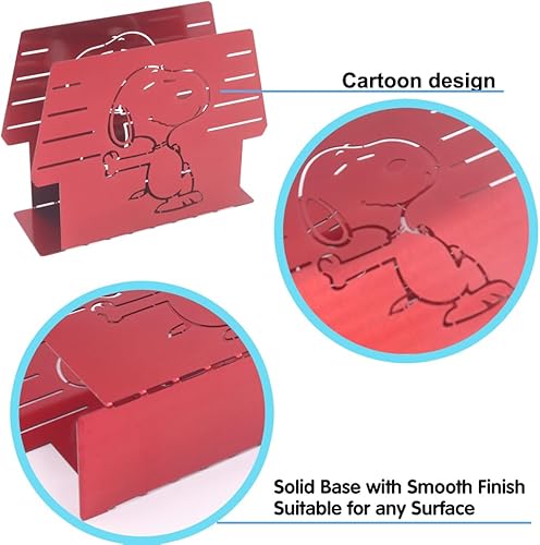 Miniatura 4 de Finex Peanuts Snoopy - Servilletero de acero inoxidable para perro blanco para el hogar, RV, cámper, cocina, mesa, fiesta, restaurante (rojo)