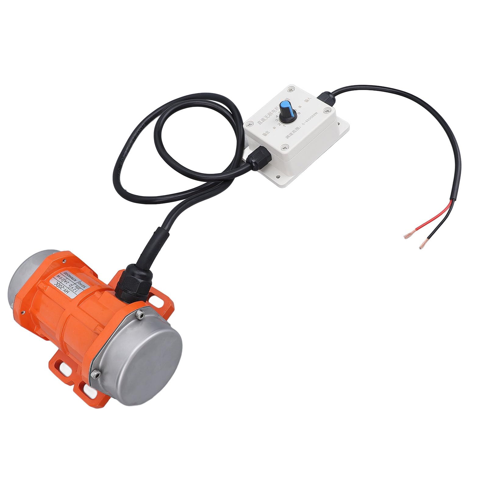 Vibratore per Calcestruzzo, Motore Vibrante Impermeabile IP65 Senza Spazzole 12 V CC 4000 Giri/min, Vibratore da Tavolo Agitatore con Regolatore di velocità per Energia Mineraria,