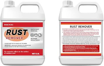 Heavy-duty rust remover, removes rust from upper surface of metal, non-corrosive, rust remover, rust inhibitor-1 gallon