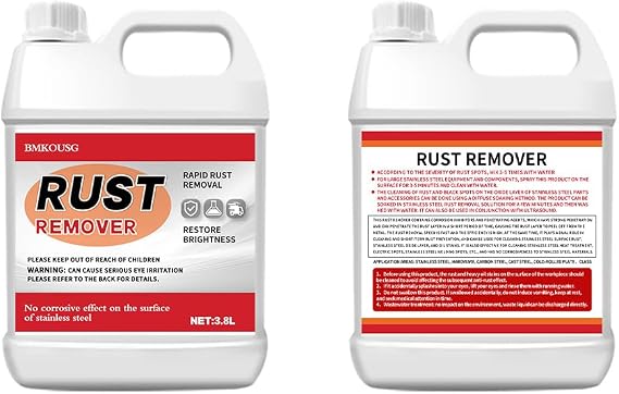 Heavy-duty rust remover, removes rust from upper surface of metal, non-corrosive, rust remover, rust inhibitor-1 gallon