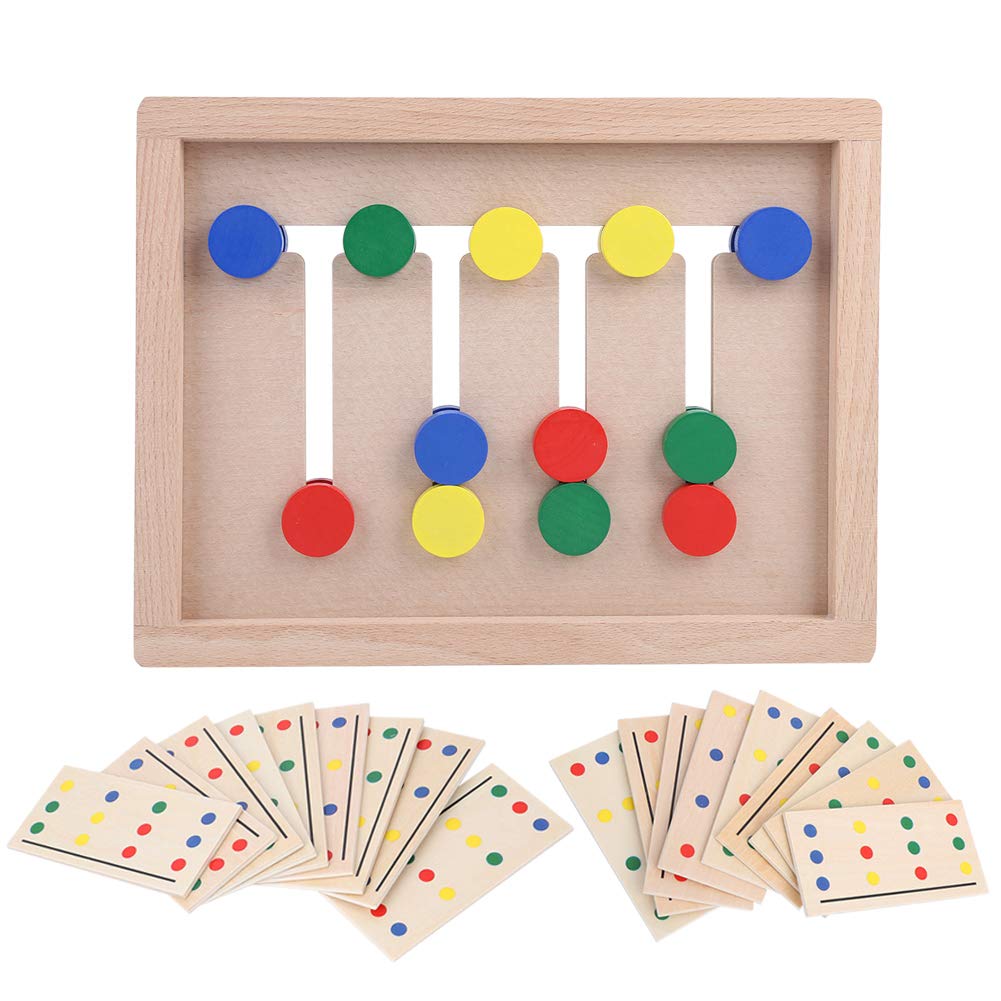 Preschool Learning Toys, 10.9 X 8.4 X 1in Brain Teasers Logic Game for Kids Child Boys Girls for Christmas Gift/birthday Gifts(Ohye-four-color game round)