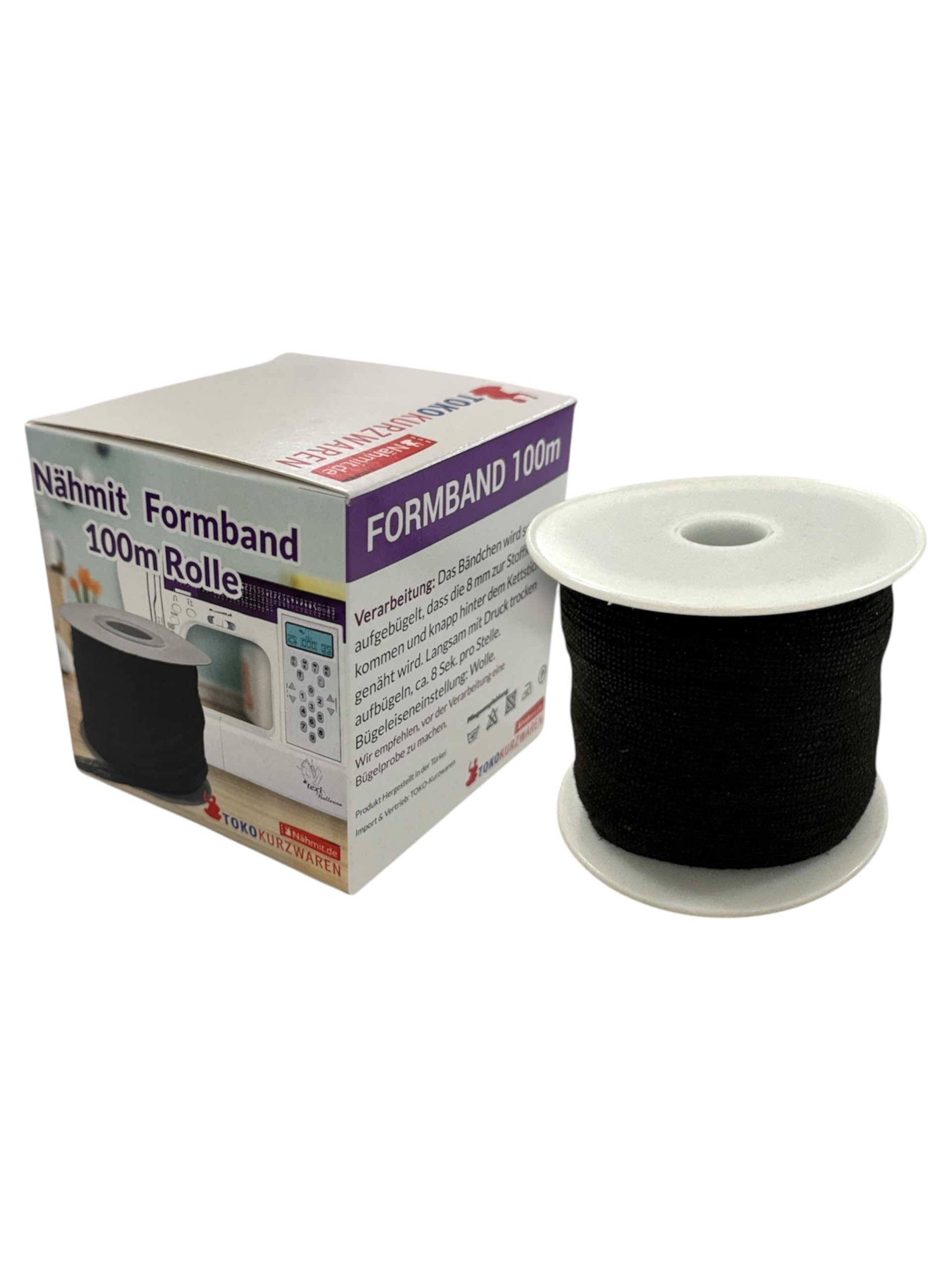 Ruban thermocollant 12 mm noir grand rouleau 100 m haute tenue