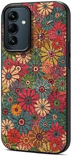 Zebana Samsung Galaxy A34 ile Uyumlu Kılıf Zebana Vintage Kumaş Kılıf Desen 2
