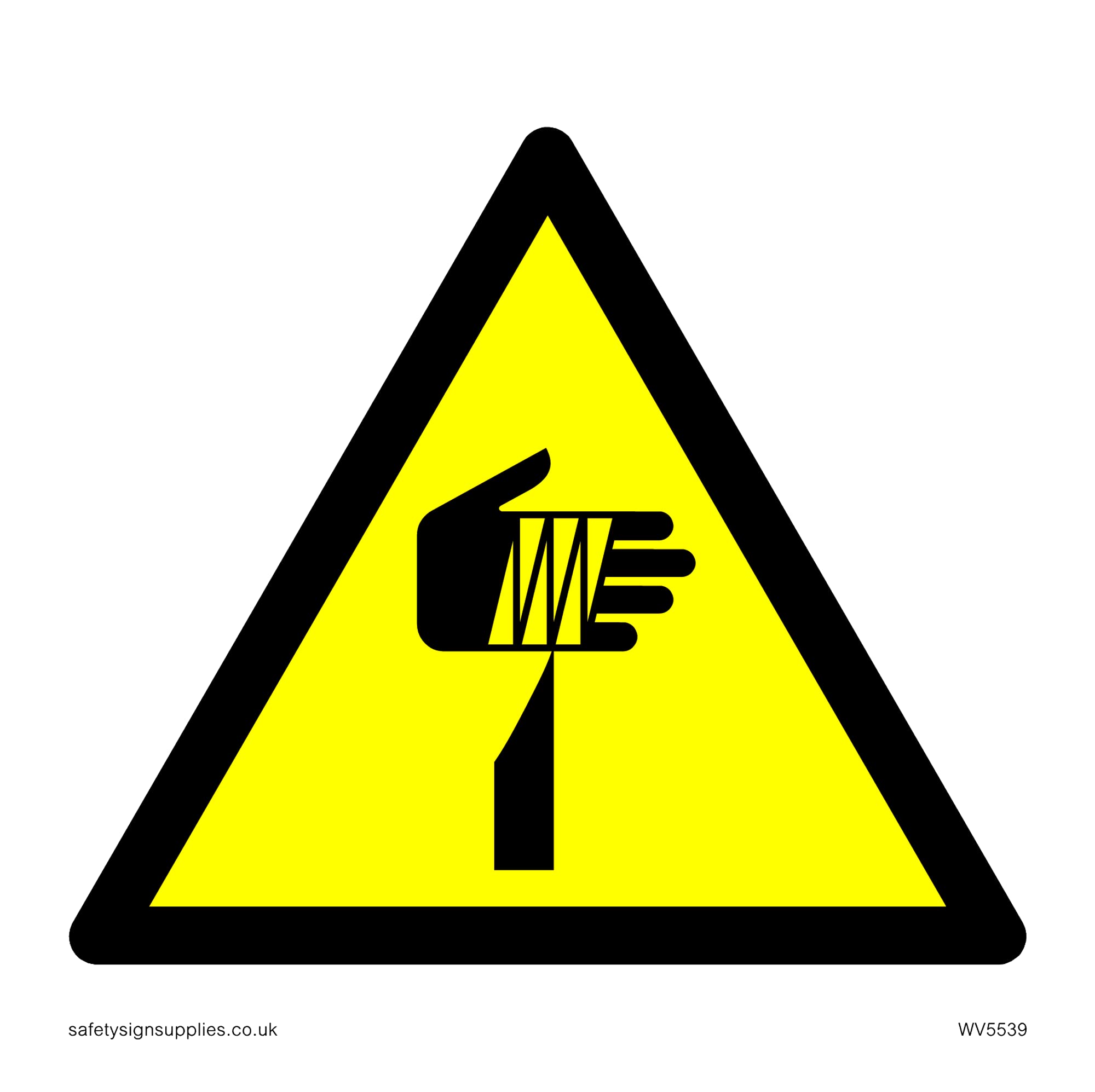 Pack of five - Warning Sharp Symbol Only Sign - 150x150mm - S15