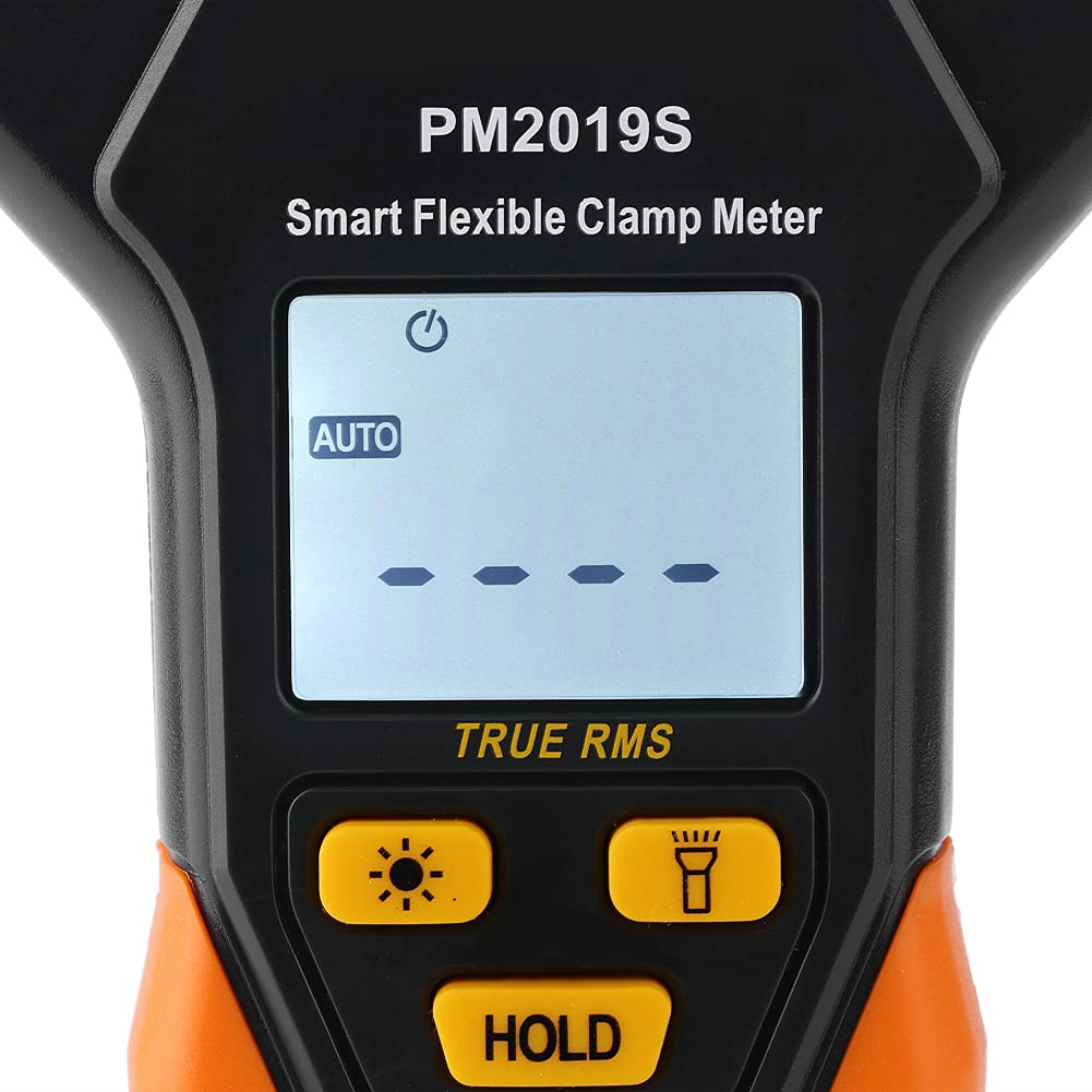 Pinza amperimétrica flexible digital portátil 3000A Kit de mantenimiento Probador de continuidad Multímetro de corriente CA Herramienta eléctrica de valor eficaz verdadero Rango automático(PM2019S)