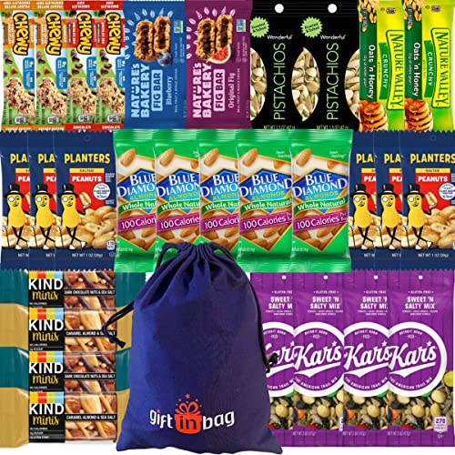 Easter Healthy Snacks For Adults ( 30 Count ) - Bars Nuts And Trail Mix Individual Packs Variety Sampler - Care Package Box Gift Basket Bundle Present For Boys Girls Kids Teens Men Women Food Fruit Assortment Mix College Students Office #TOP9