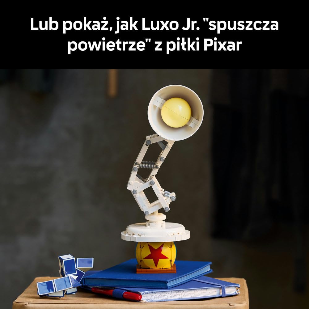 LEGO Ideas Disney Pixar Luxo Jr. 21357 | Model lampki, dekoracja do domu, prezent dla fana Pixar, 613 elementów