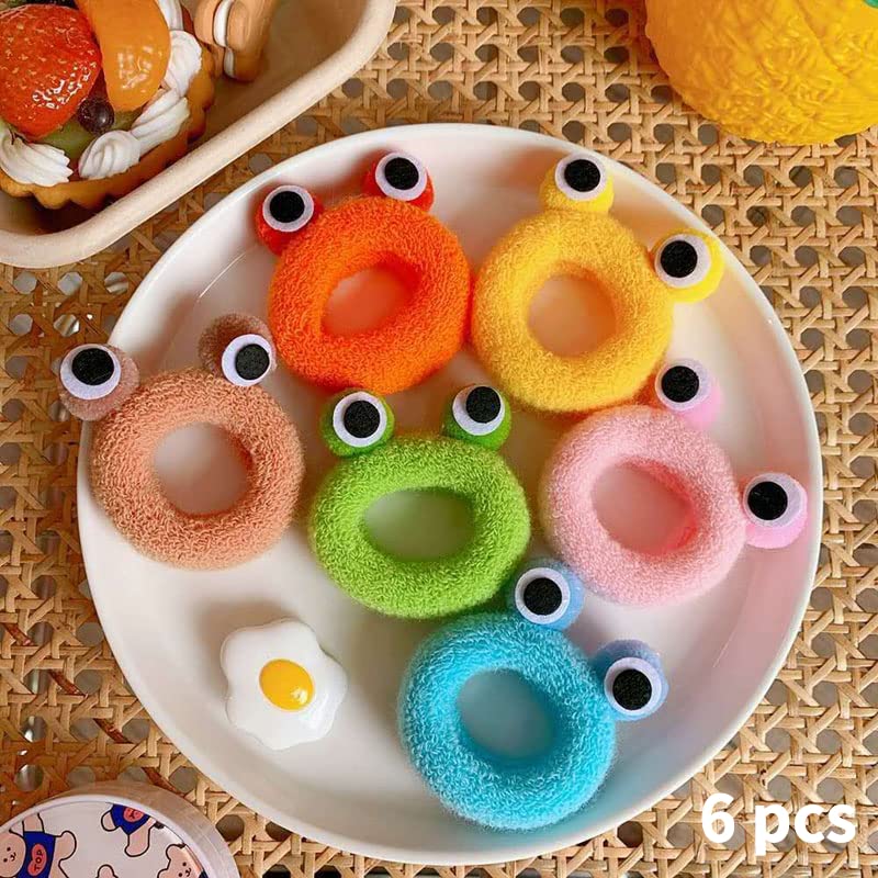 Miniatura 2 de Lazos para el pelo de rana para cabello grueso, bandas elásticas para el cabello para mujeres, ligas para el cabello Kawaii, accesorios para el