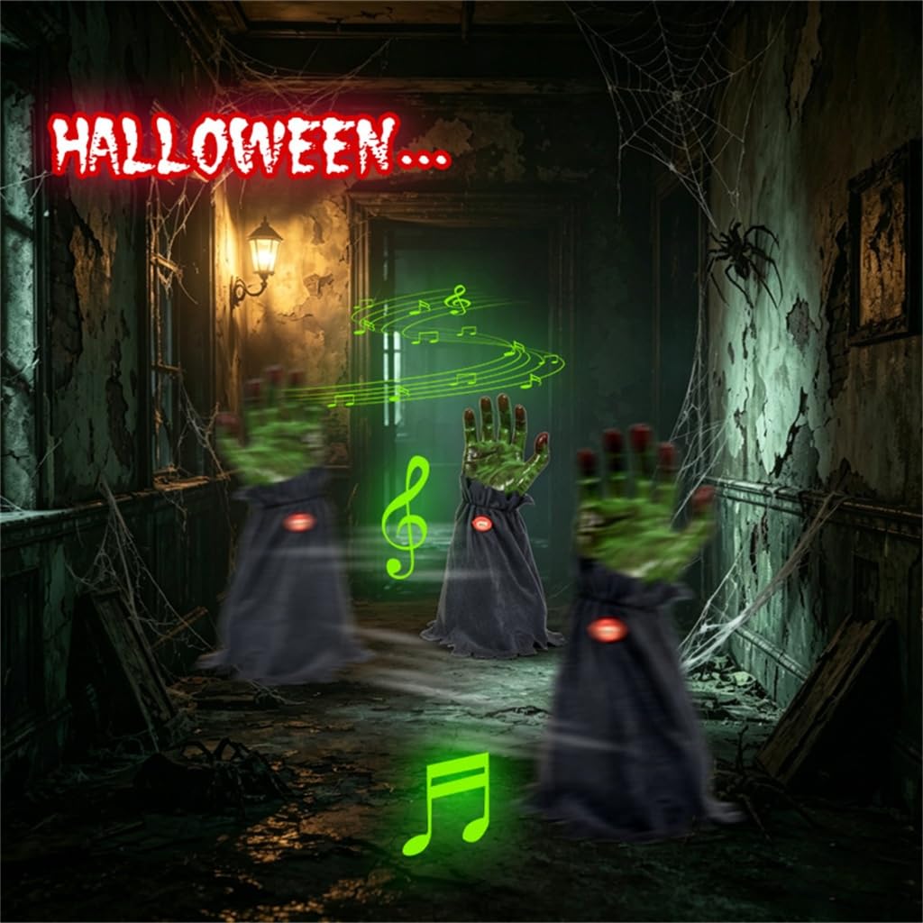 Décoration électrique pour Halloween - Accessoire de fête effrayant