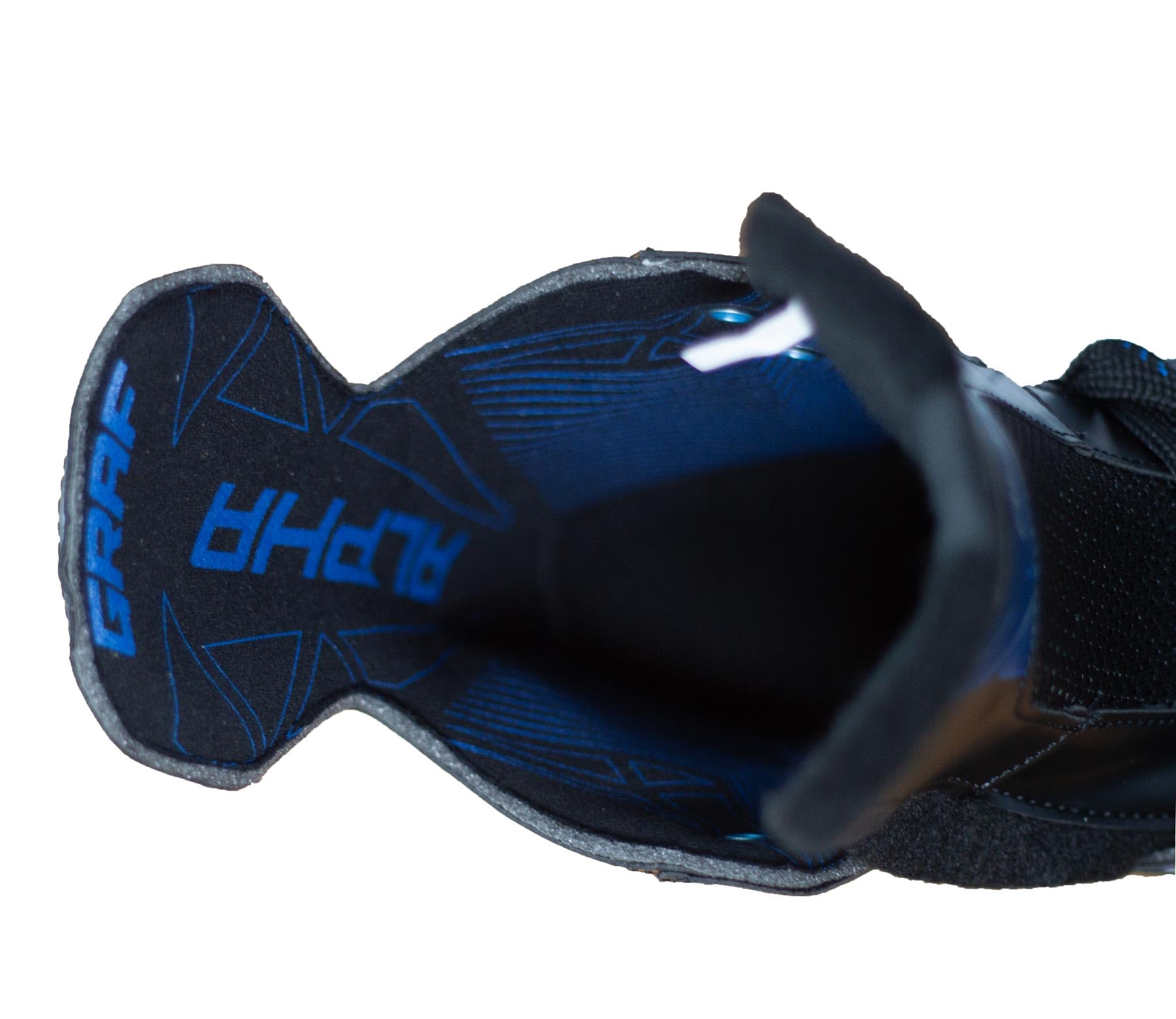 Alpha Graf Patins à glace pour adulte, senior, loisirs, hockey sur glace, noir/bleu, unisexe