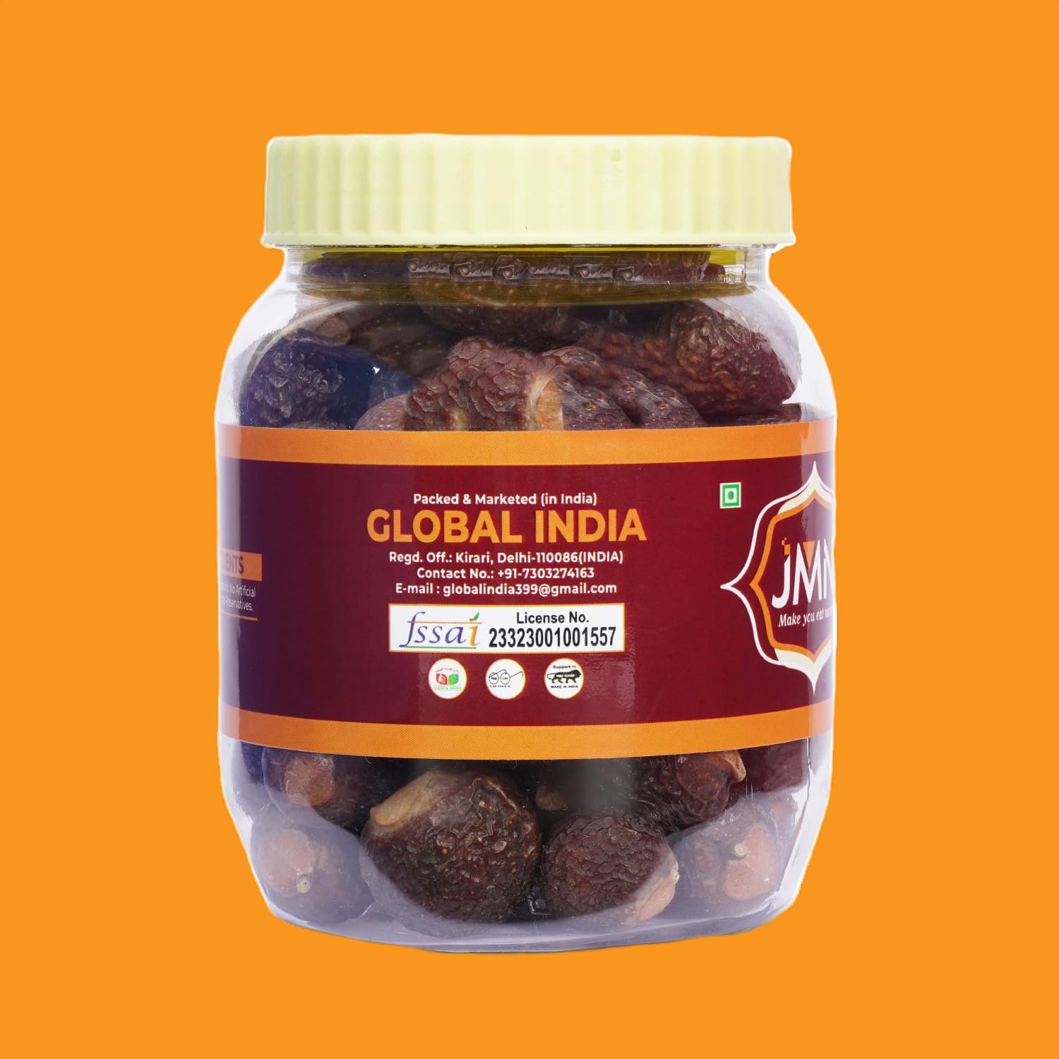JMN Dried Reetha nuts/Aritha/Reetha/Ritha/Soapnuts, Poonthikottai (Sapindus Mukorossi) For Silky & Smooth Hairs - JM26 (200 gm, Natural) 1