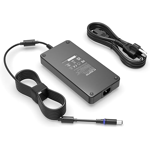 Superer 240W Fast Charger (UL Safety Certified) Fit for Dell Alienware Laptop M15 R3 R4 R7 R6 R5 R2 M17 R2 R5 AMD 15 R3 R2 17 R2 R3 G15 G16 G7 G5 G3 X15 R1 R2 Gaming Laptop Power Cord AC Adapter