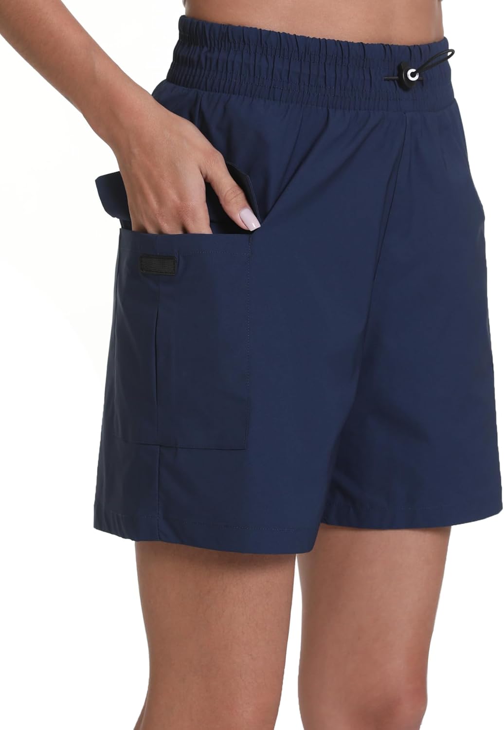 Women's Quick Dry Hiking Cargo Shorts with Zipper Pockets Lightweight Athletic Shorts for Workout Travel Camping - Image 5