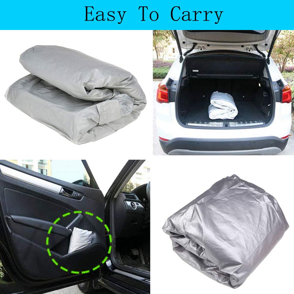 Couverture de Voiture imperméable UV Soleil Neige poussière Pluie résistant Espace de Rangement Protection
