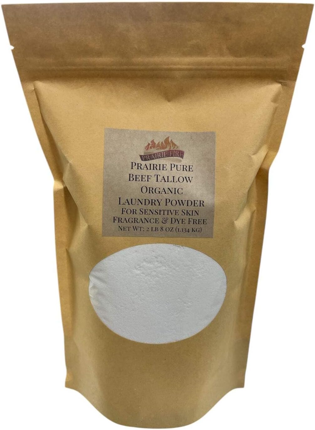 Beef Tallow Organic Laundry Detergent Soap Powder - Fragrance and Dye Free for Sensitive Skin Fragrance Free 2lb 8 oz