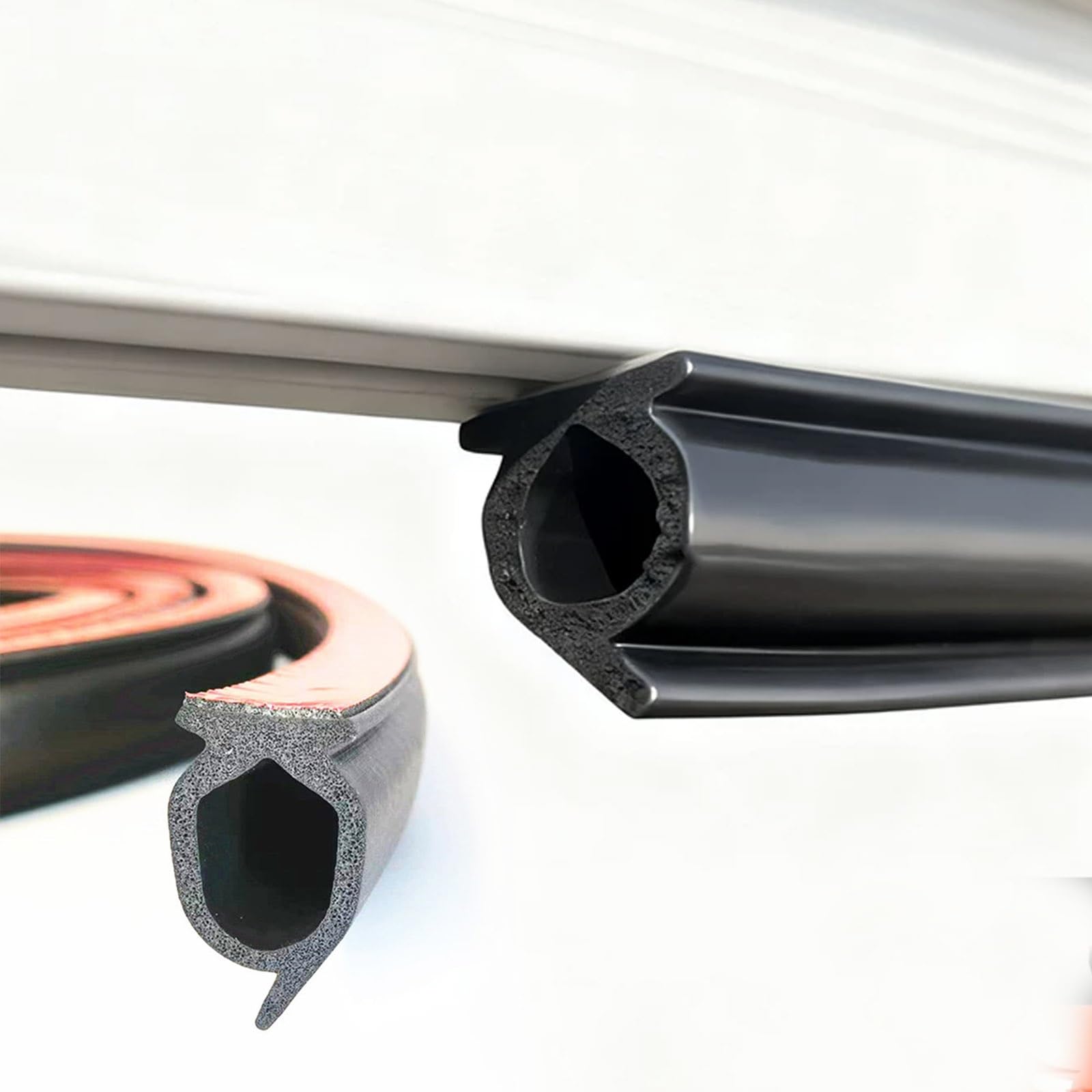 Joint de bas de porte – Joint d'étanchéité en caoutchouc pour portes de garage et d'atelier, dos adhésif universel, longueur réglable