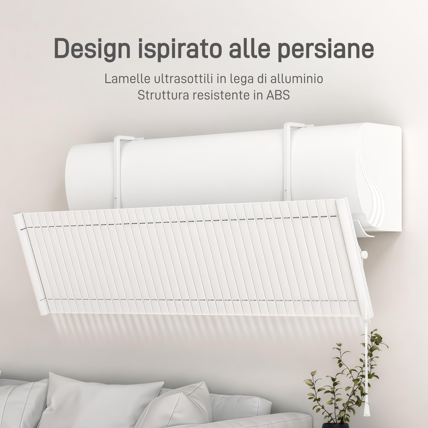 Deflettore Condizionatore, Deflettore per Condizionatore Regolabile, Universale Deflettore Aria Condizionata Anti Diretto Blowing, Deviatore Aria Condizionatore per Casa e Ufficio