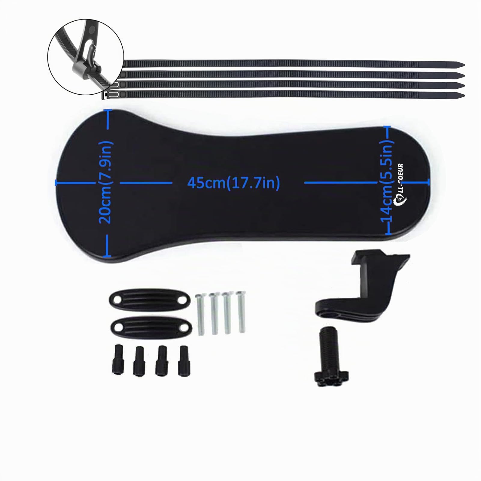 LL-COEUR Reposamuñecas de PC, ergonómico, ajustable, para ordenador, escritorio, para casa y oficina, color negro