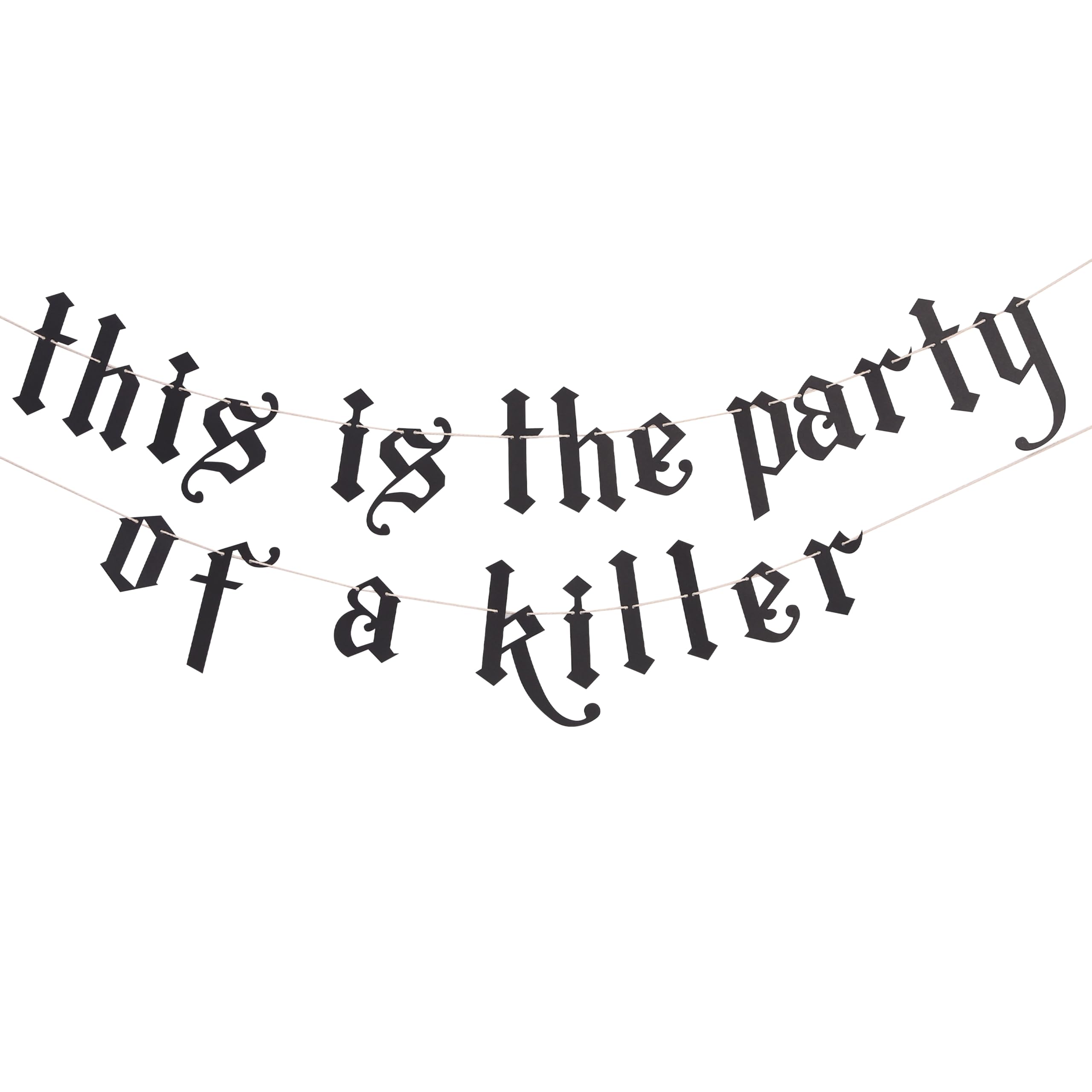 This is the Party of a Killer Banner, Thriller Mystery Party Decorations