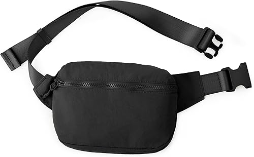 ODODOS Riñonera cruzada de 2L para mujeres y hombres, con correa ajustable para la cintura, para entrenamiento, senderismo, correr, viajes, color