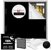 100% Blackout Blinds Magnetic Blackout Curtains 300 x145cm,Travel Portable Window Shades,DIY Cut No Drill Black out Window Cover for Nursery,Bedroom,Rv,Media Room with Magnet Black