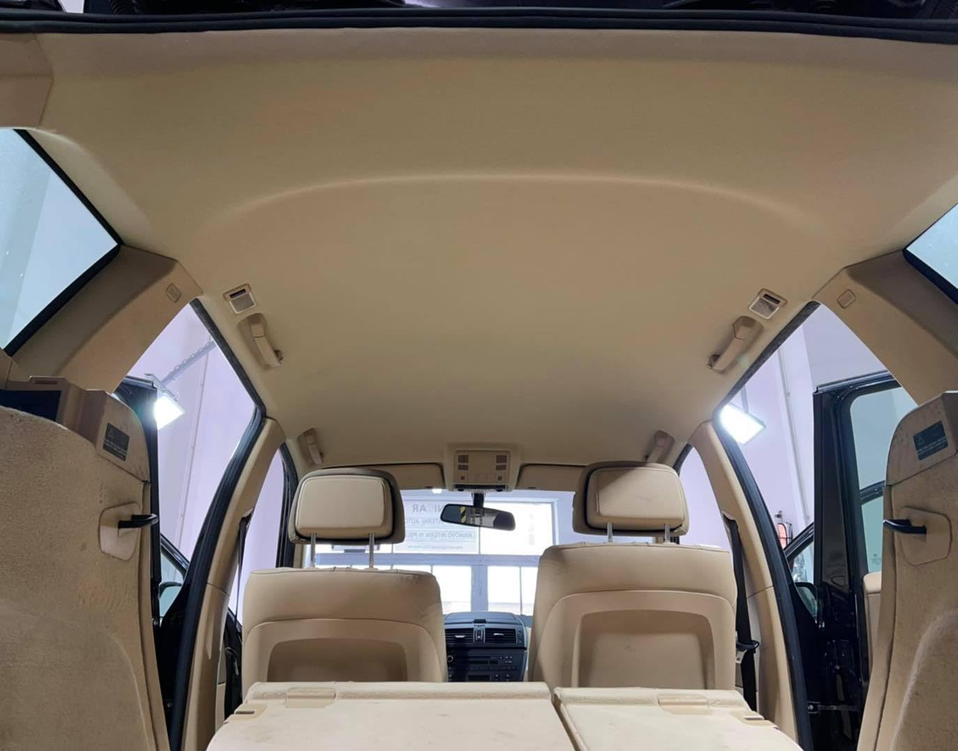 TENDAGGIMANIA Autodachhimmel Set Stoff Velours beige 3 m + Kleber Power 850 g