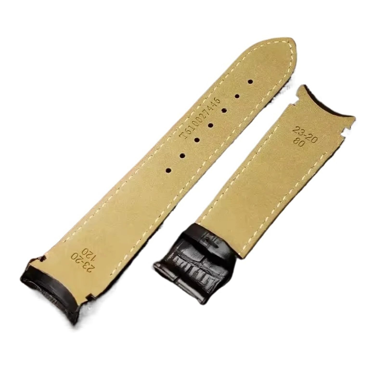 Générique Bracelet de montre compatible avec Tissot COUTURIER T035 T035617 627 T035439, 22 mm, 23 mm, 24 mm, boucle brossée, cuir de veau