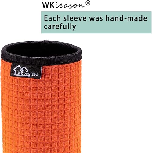 Miniatura 2 de WKieason - Funda de neopreno de boca ancha para tarros de masón, de 16 a 24 onzas (24 onzasverdegrisnaranja)