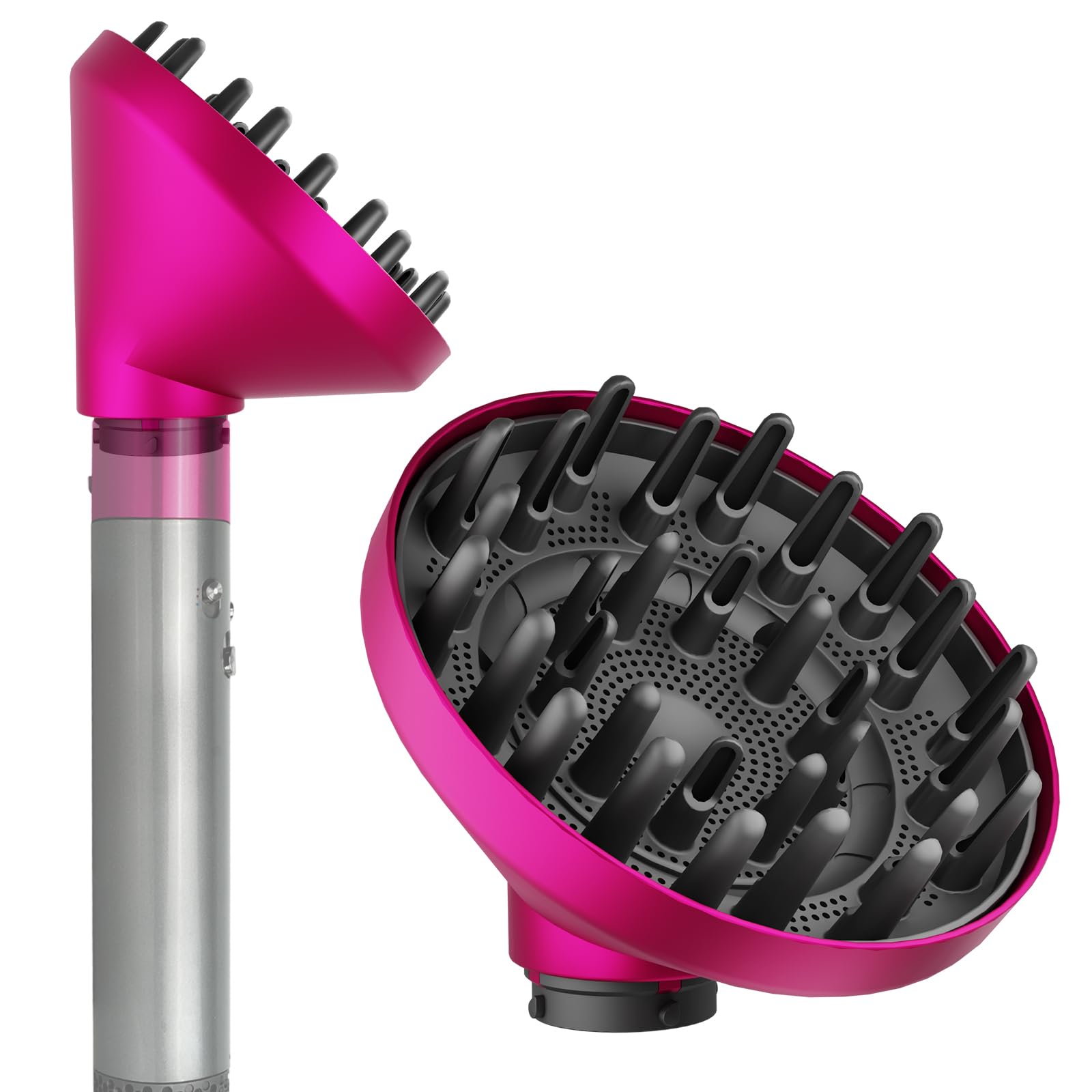 Diffuser Attachment Compatible with Dyson Airwrap, Upgraded Diffuser Nozzle Converting for Dyson Airwrap To Hair Dryer for Curly Hair, Rose