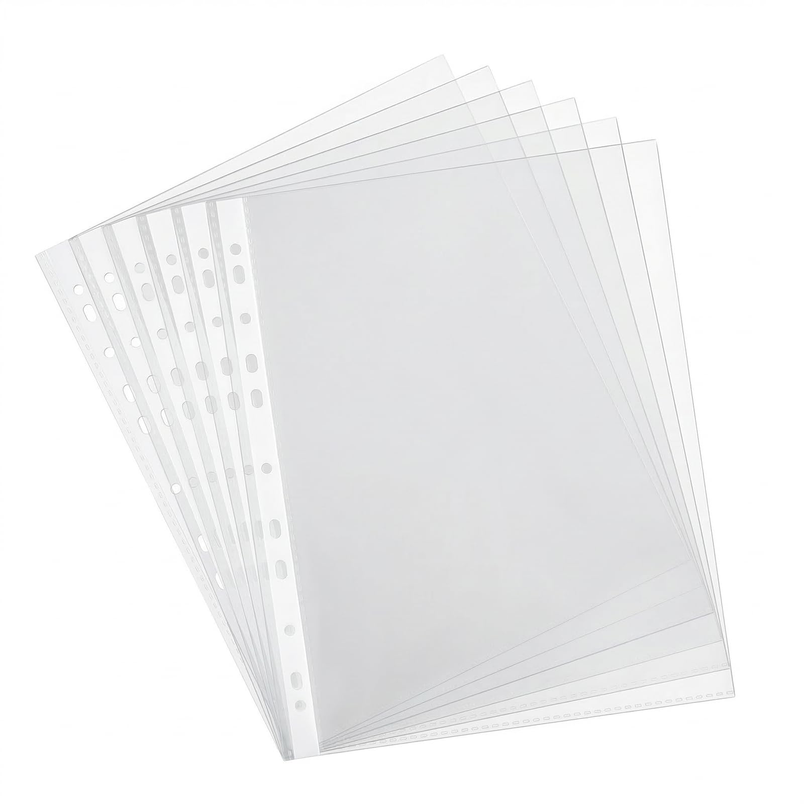 Noa Home Deco Pack of 100 A4 Document Wallets A4 Transparent Pockets for Brochures Folders Documents