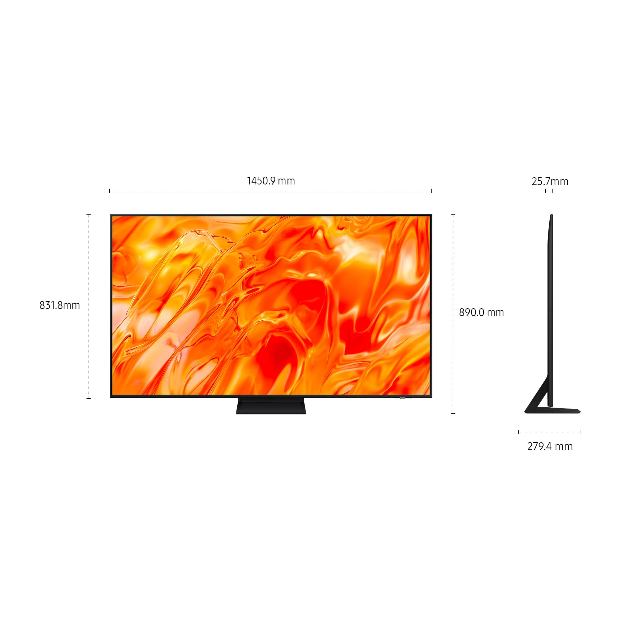 Samsung Smart TV 65" QE65QN72HAUXZT Neo QLED 4K Mini LED, NQ4 AI Processor, Quantum Mini LED, Real QLED 100% Colour Volume, HDR 10+, Motion Xcelerator 50Hz, Vision AI, AirSlim Design, Alexa, 2026