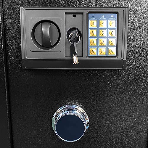 5-Riffle Electric Gun Safe/Digital Metal Gun Lockers/Electronic Keypad with Separate Lockable Compartment Shot Gun Storage Pistol Security Cabinet