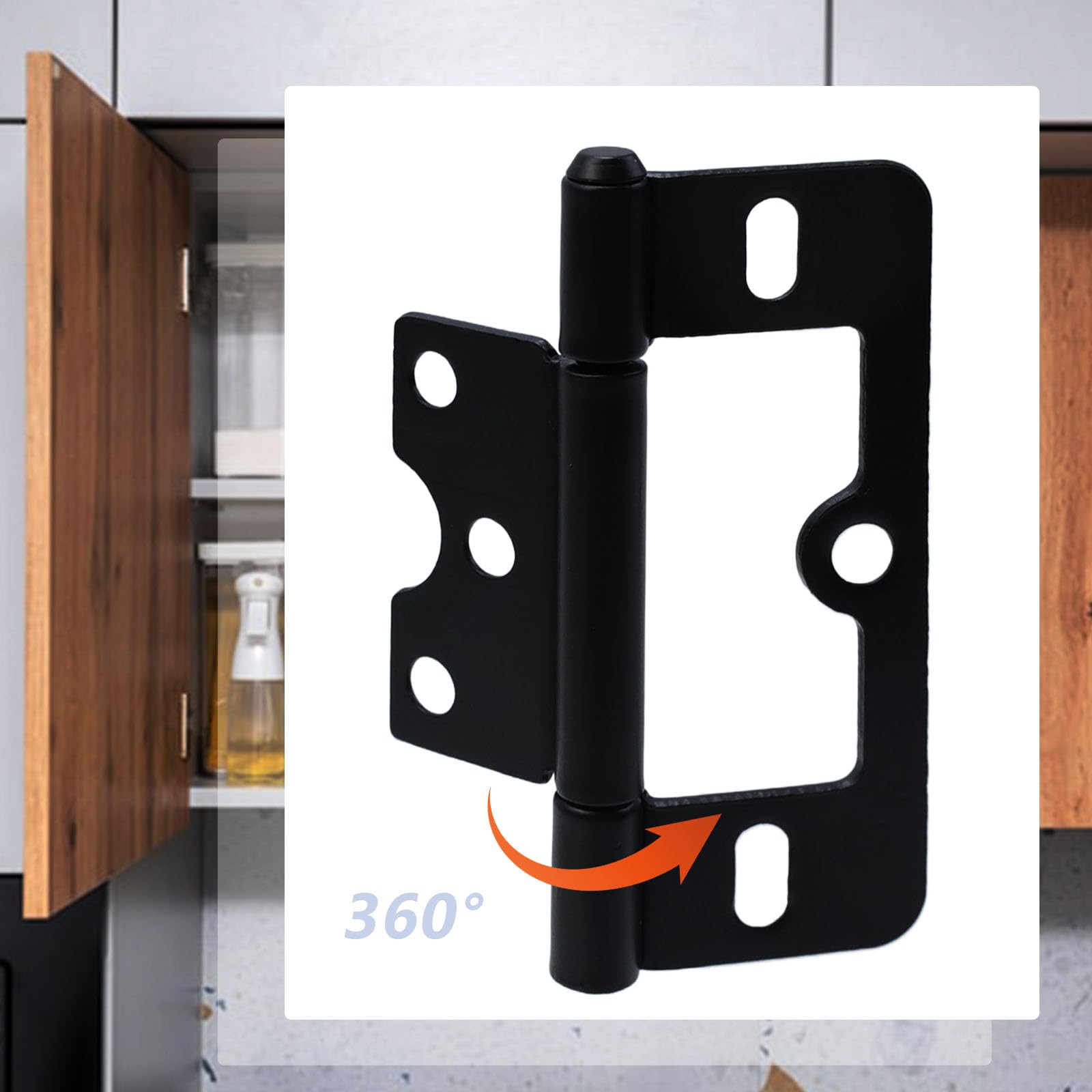 Coshar 6-Pack Flat Black Door Hinges -4 Coshar 6-Pack Flat Black Door Hinges -4