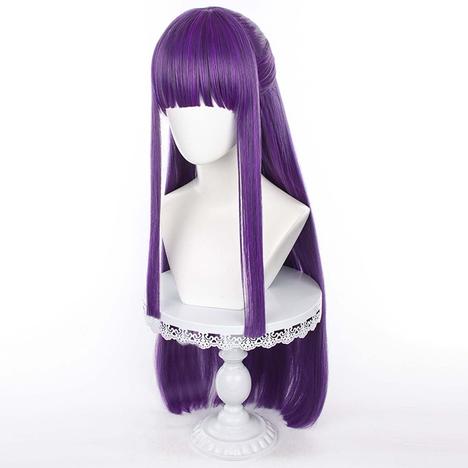 Amazon.co.jp: パープル ロング ウィッグ コスプレ 変装 耐熱ウィッグ