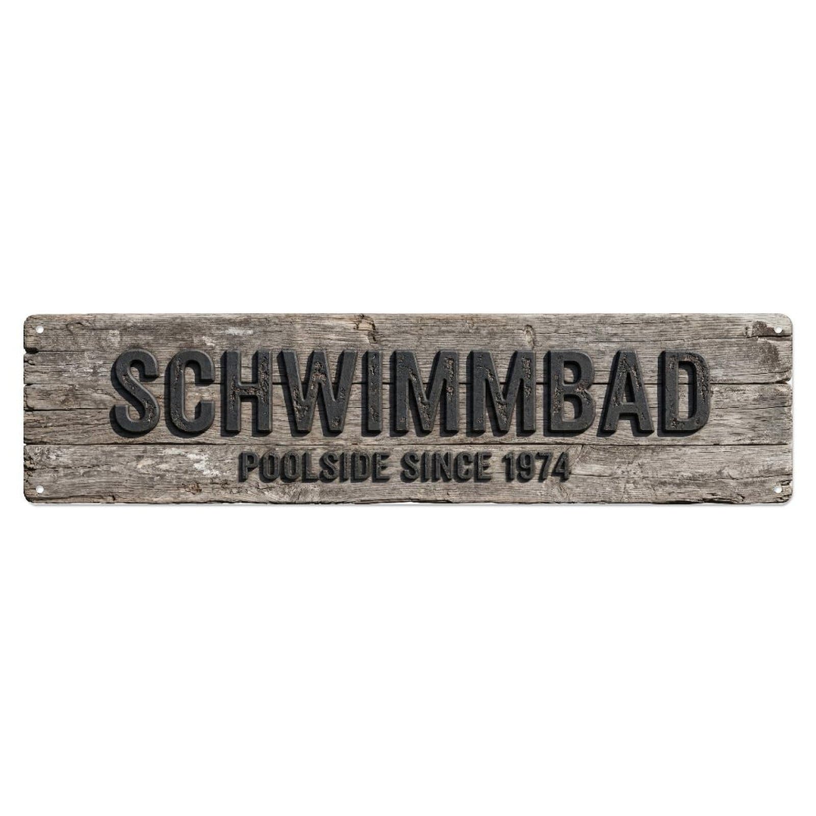 Swimming Pool Vintage Metal Tin Skinny Sign Plaque Wall Decor for Cafe, Club Bar, Office, Home Garden Metal Poster 4x16Inch