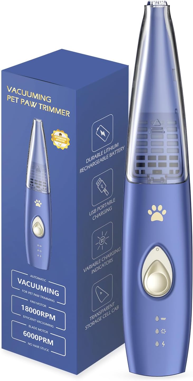 ENSSU Vacuum Led Pet Hair Clipper Pet feet Hair Trimmer Grooming Tool Dog Shaver Buttocks Ears Eyes Hair