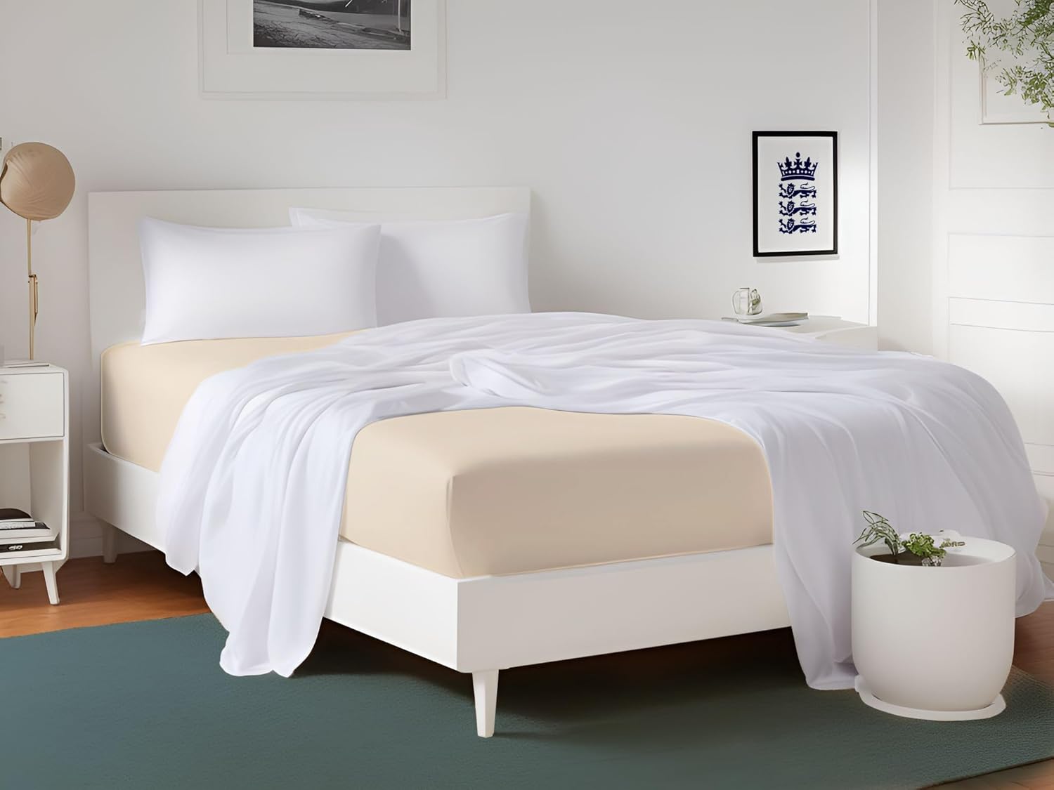 LivinEase King Size Fitted Sheets 30cm Deep Fitted sheets King Size