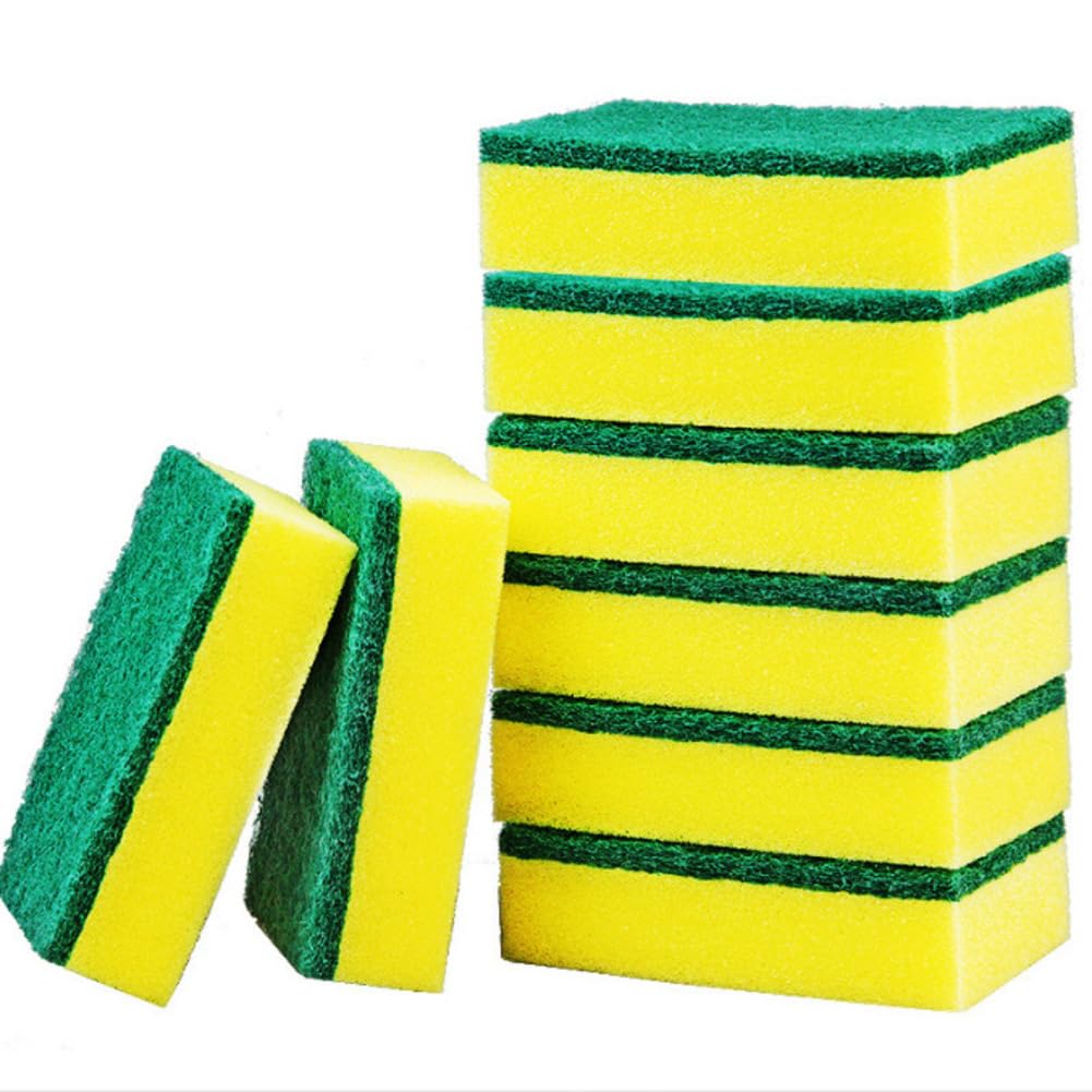 Esponja de cocina, 60 unidades, 11 x 7 x 3 cm, para cocina, estropajos, esponjas abrasivas, esponjas para tartas, esponjas de cocina, esponjas de limpieza, esponjas de limpieza