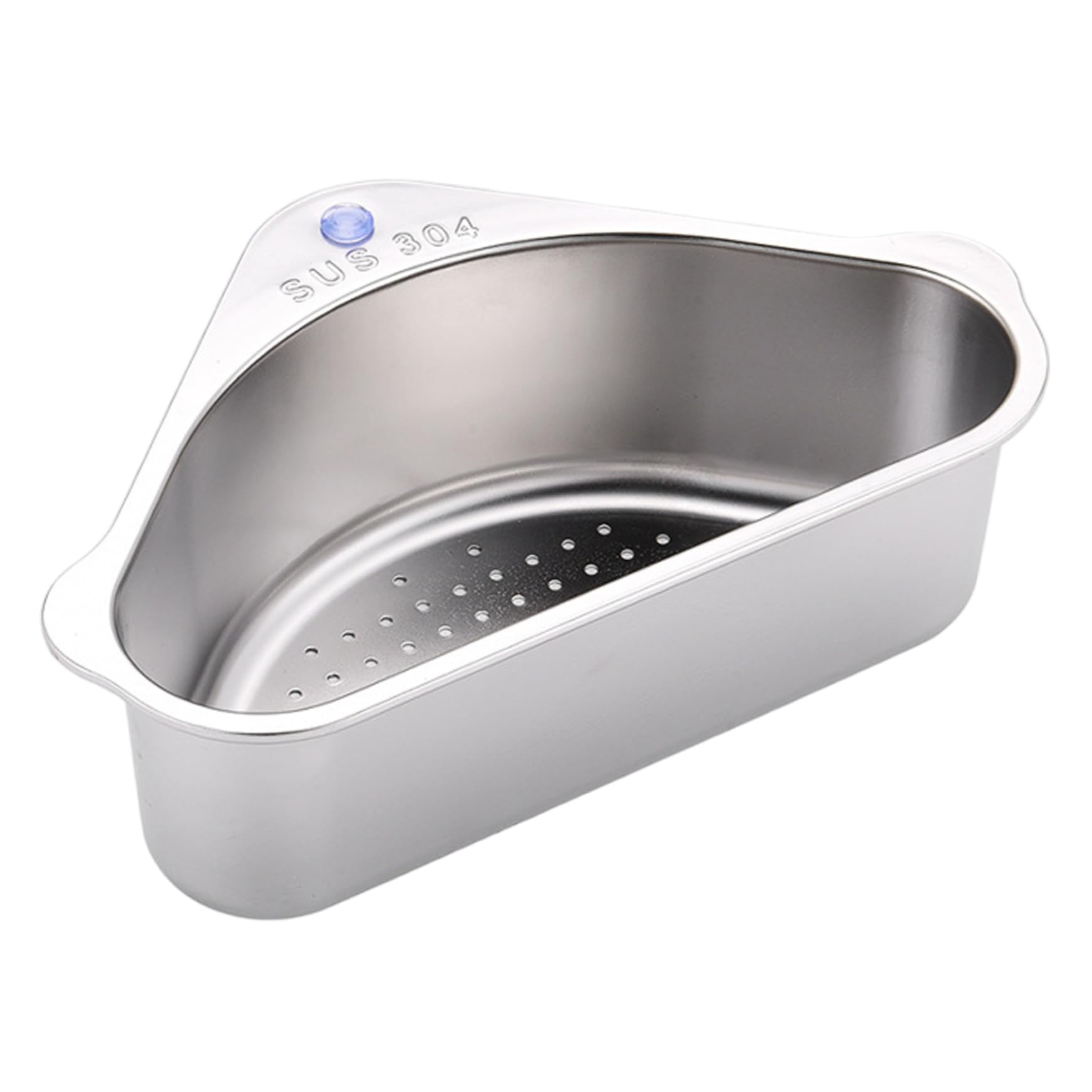 Faroby Sink Drain Strainer Basket Stainless Steel Triangle Sink Food Catcher with Suction Cup for Kitchen