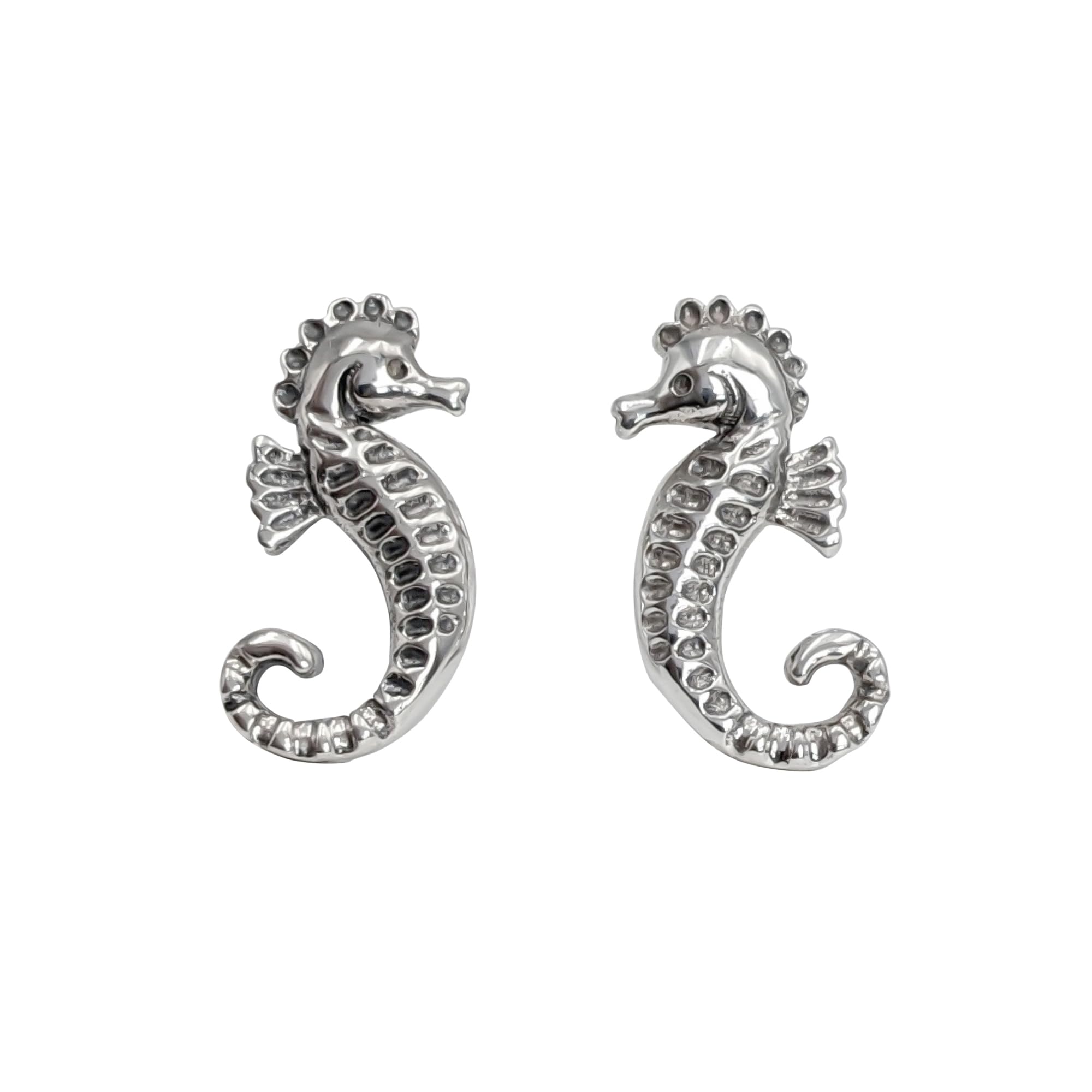 81stgeneration Pendientes de Plata de Ley 925 - Pendientes Pequeños de Caballito de Mar para Mujer - Pendientes de Plata 925 - Caballito de Mar - Joyas de Plata del Océano - Regalos de Playa
