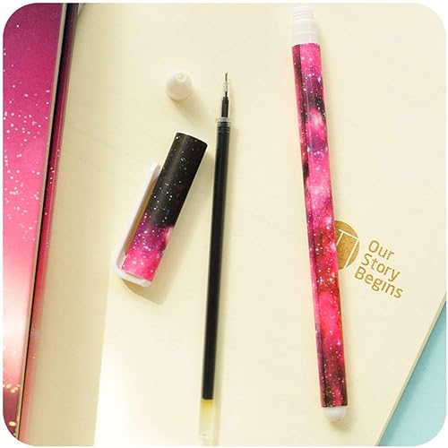 Miniatura 9 de 10 bolígrafos lindos con patrón de flores de dibujos animados, bolígrafos de gel de colores de 0.020 in, punta fina, bolígrafos de tinta de gel de