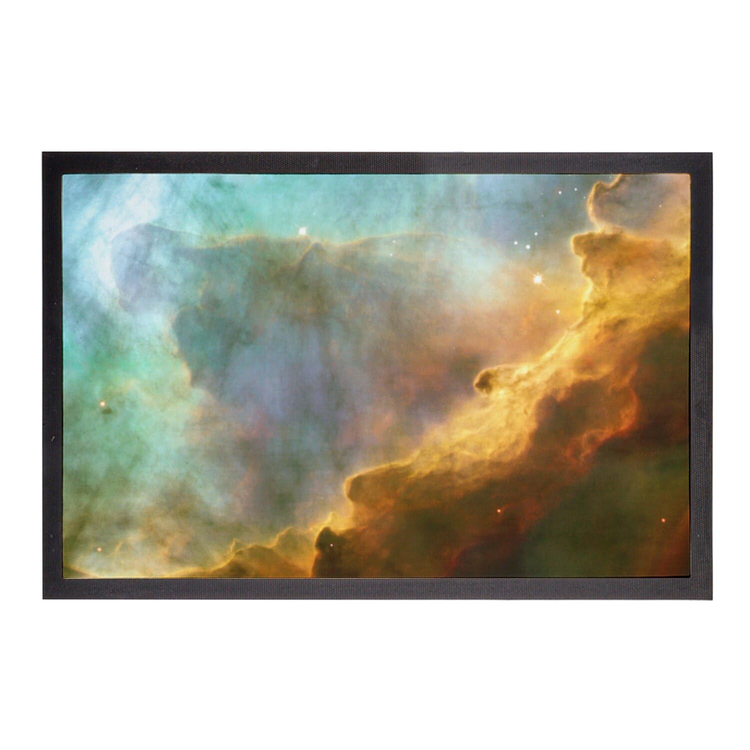 Paillasson Nebuleuse d'Omega pour eviter les traces de pas avec style espace 60x40cm