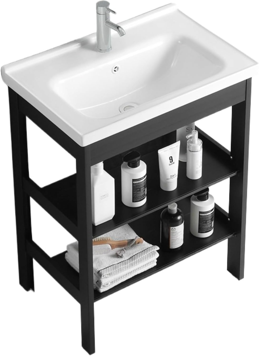 高級蛇口 高級排水金具付き洗面台 手洗いボウル 手洗い台 手洗器 陶器製 高級蛇口 高級排水金具付き洗面台 手洗いボウル 手洗い台 手洗器