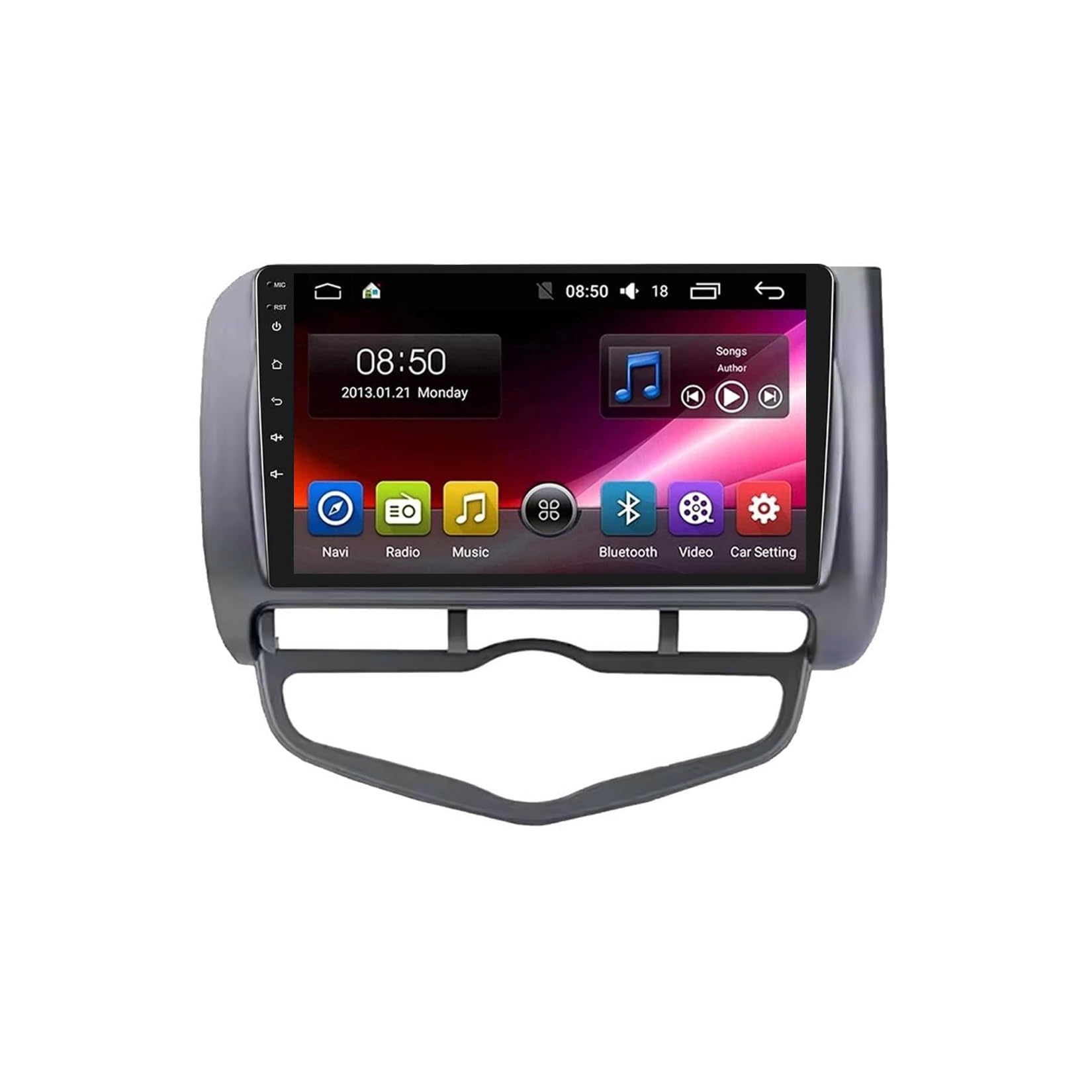 Radio Samochodowe dla Honda Jazz 2002-2007 Przenośny OdtwarzaczDotykowym Hd, Bluetooth, Wi-Fi, Radiem, Wideo I Muzyką; Mirror Link, 4 Rdzeń 1G+16G
