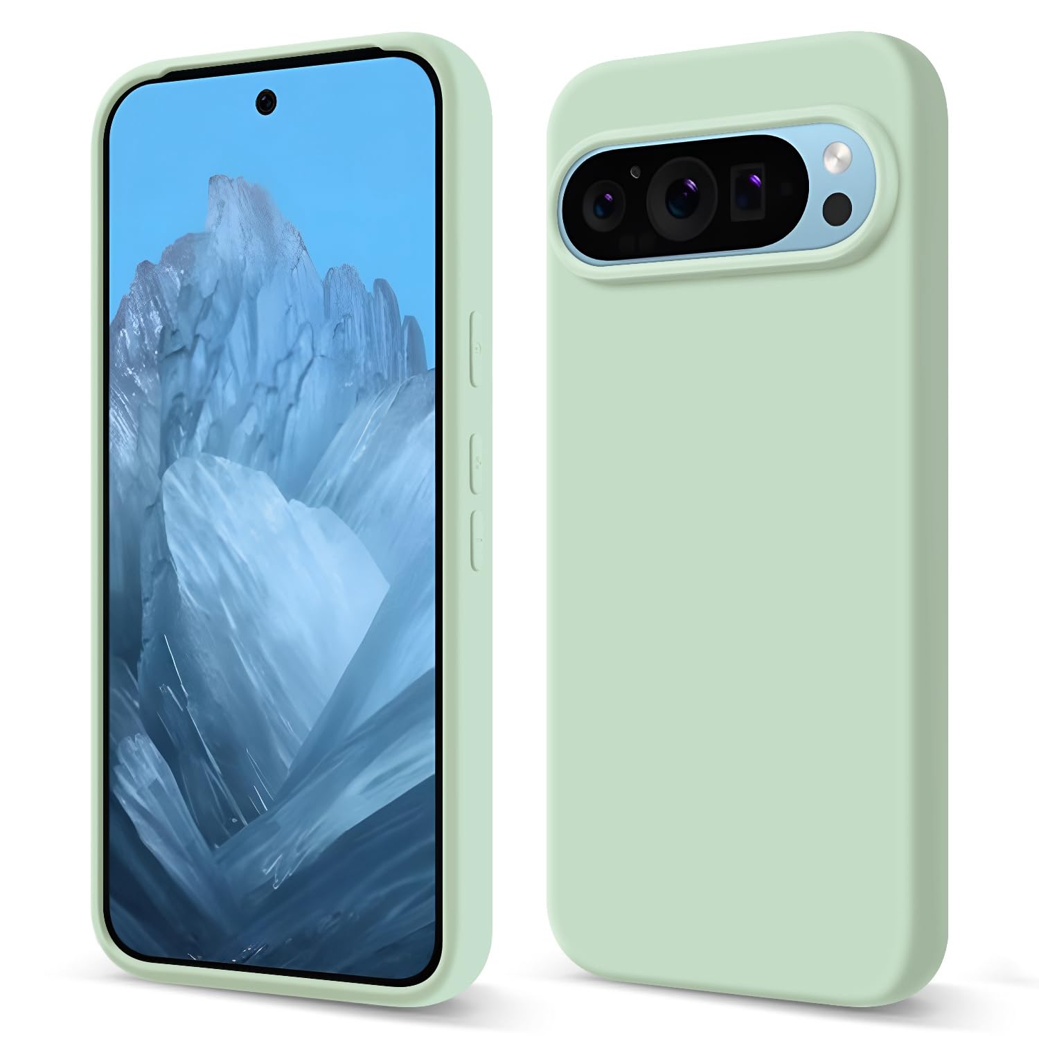 Tveinan Silicone Case for Google Pixel 9 / 9 Pro, Soft-Touch, Shockproof Dustproof Protective Phone Case