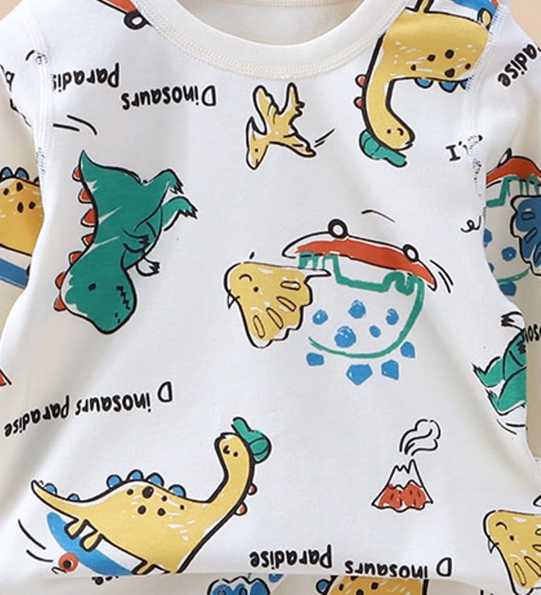 Image of Bold N Elegant Cotton Cartoon Bear Tiger Elephant Print Tshirt Sweatshirt Joggers Pyjama Pant Clothing Set For Baby Boy's Girl