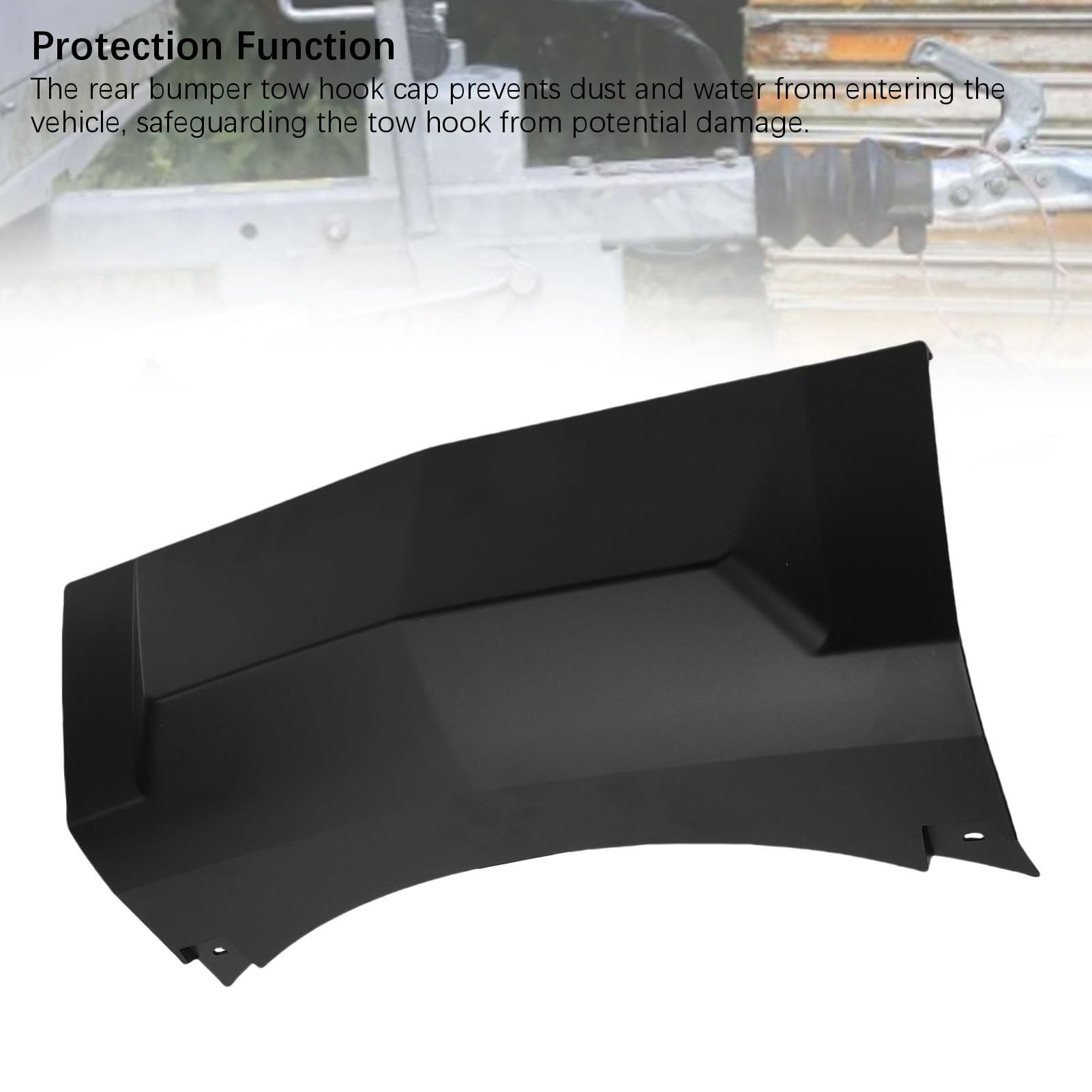 aqxreight Tappo di Copertura del Gancio di Traino del Paraurti Posteriore Materiale Durevole in PP Antiurto di Ricambio per la Protezione degli Occhi di Traino Posteriore del Veicolo (BLACK)