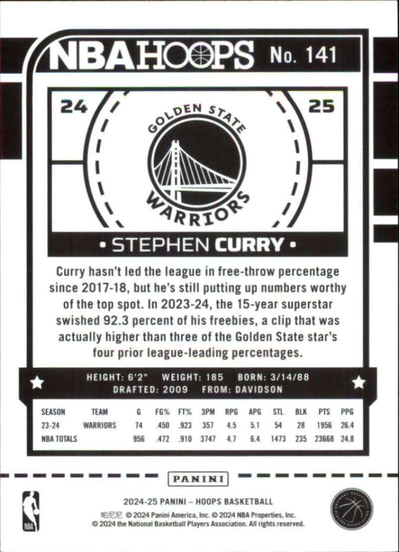 Amazon.com: 2024-25 NBA Hoops #141 Stephen Curry Golden